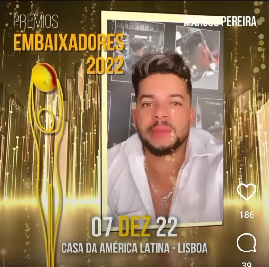 Prêmio Embaixadores: pela 2ª vez itanheense ganha prêmio para brasileiros empreendedores em Portugal 