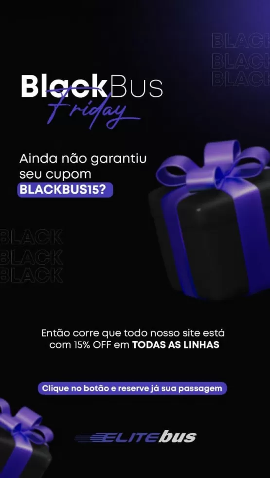 Na Elite TransBrasil, comprando sua passagem pelo APP, você ganha na hora 15% de desconto e ainda concorre a vários prêmios em dinheiro pela CDL