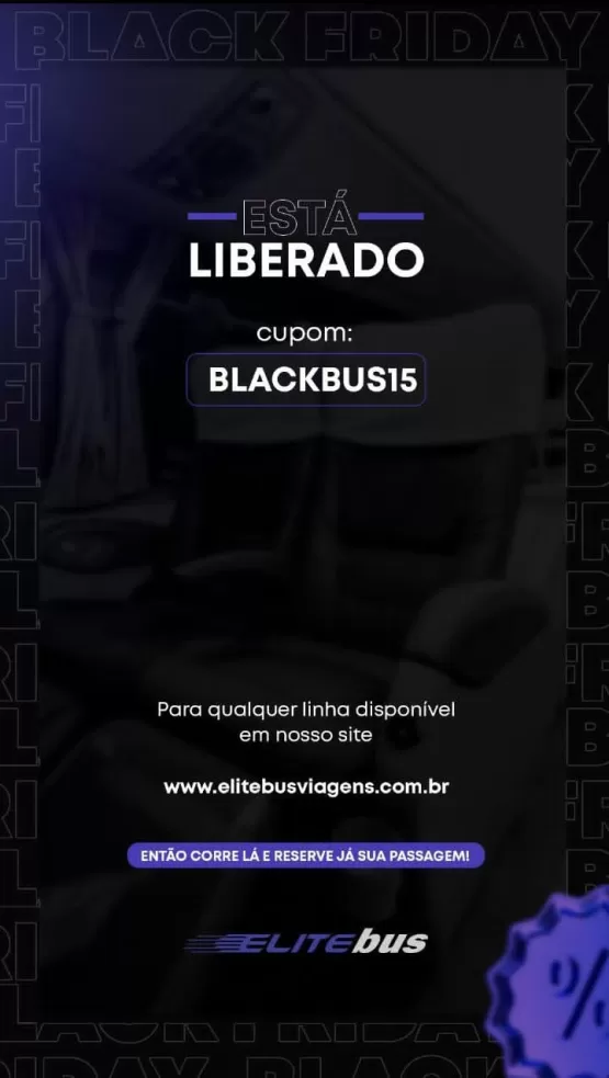 Na Elite TransBrasil, comprando sua passagem pelo APP, você ganha na hora 15% de desconto e ainda concorre a vários prêmios em dinheiro pela CDL