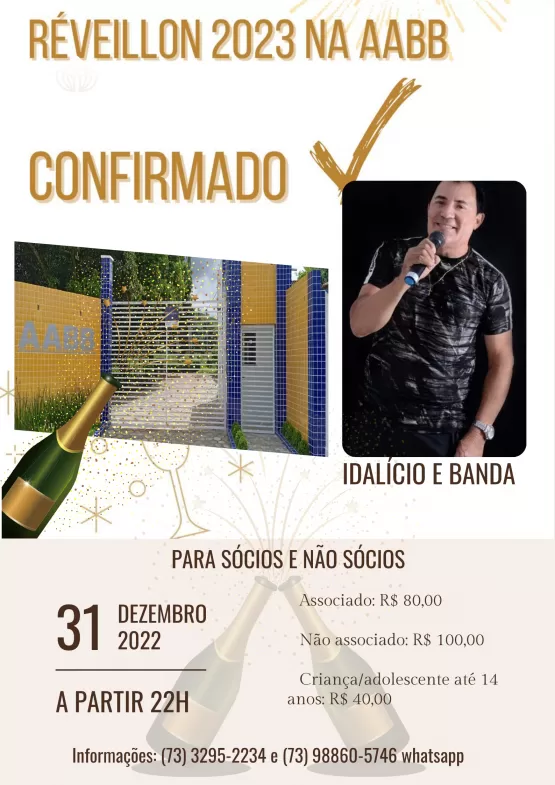 Com show, queima de fogos e  jantar, AABB de Itanhém realizará festa de Réveillon para sócios e não sócios