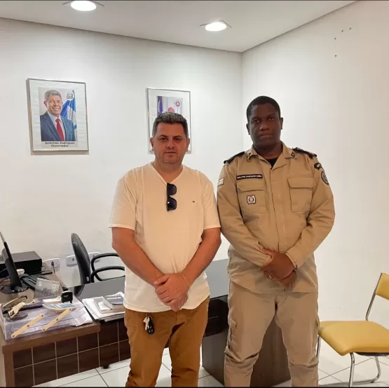 Presidente da Câmara de Vereadores Renato Correia busca apoio policial a Itanhém, Vilas e Distritos junto ao comandante da 44º CIPM