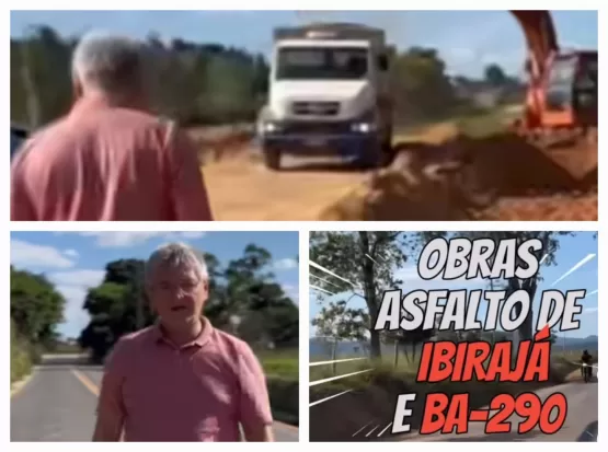 Prefeito Mildson Medeiros posta vídeo de agradecimento ao governador pelas obras de asfaltamento para o Distrito de Ibirajá e recapeamento da BA-290 de Itanhém a Medeiros Neto