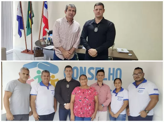 Delegado Bruno Ferrari se reúne com Prefeito Bemtivi, depois encontra equipe do Conselho Tutelar
