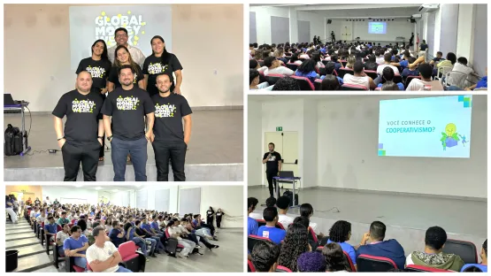 Sicoob Extremo Sul e Voluntários do Instituto Sicoob realizam palestra sobre Educação Financeira no Colégio Polivalente de Itanhém na 13ª Edição da Global Money Week