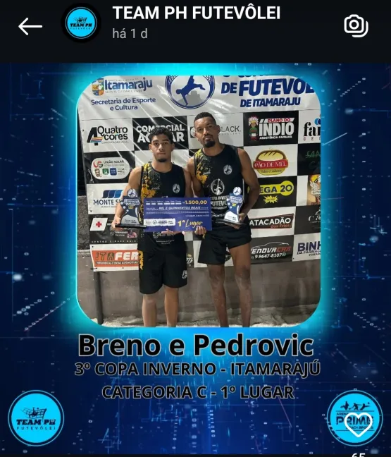 Dupla Breno e Pedrovic conquista título da Série C na 3ª Copa Inverno de Futevôlei em Itamaraju