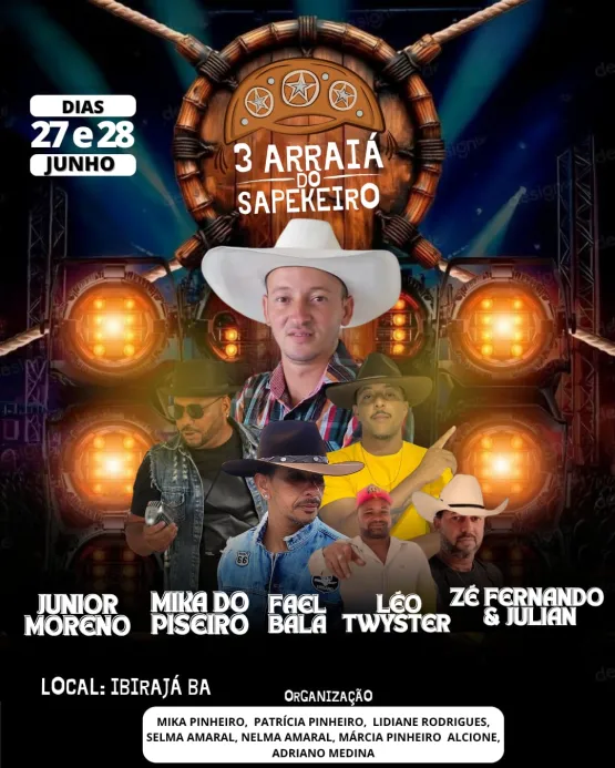 Arraiá do Sapekeiro promete agitar Ibirajá neste final de semana com shows, quadrilha e bingo gratuito