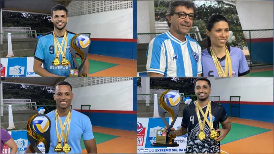 Itanhém conquista título masculino e vice no feminino na segunda etapa da Liga de Voleibol do Extremo Sul