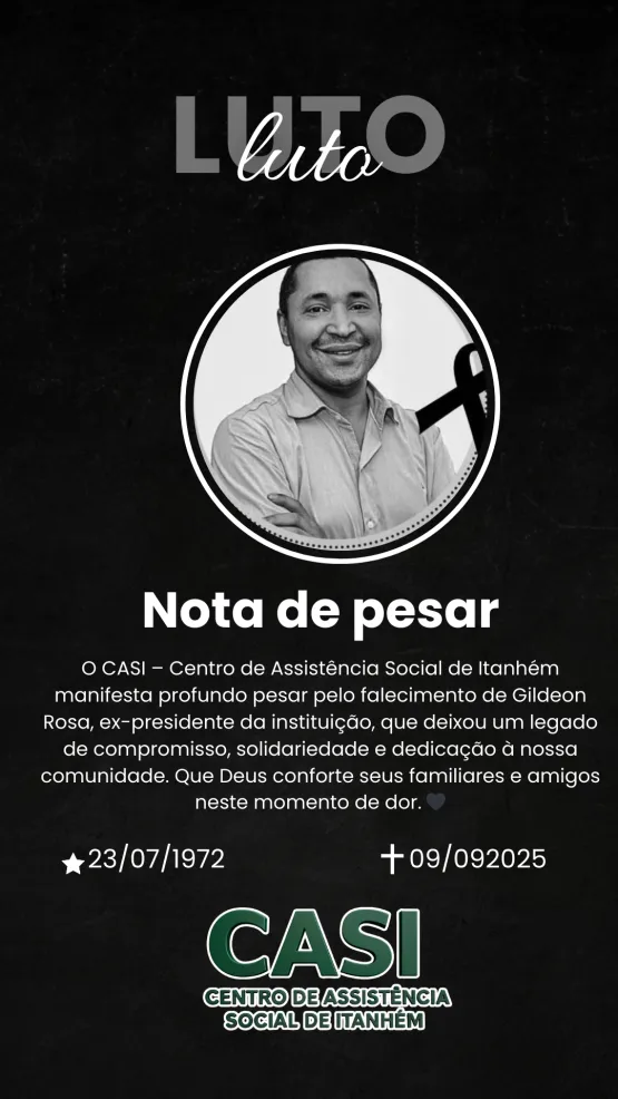 CASI Lamenta O Falecimento De Gildeon Rosa, Ex-Presidente Da Instituição