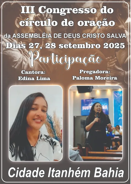 III Congresso do Círculo de Oração Acontecerá em Itanhém