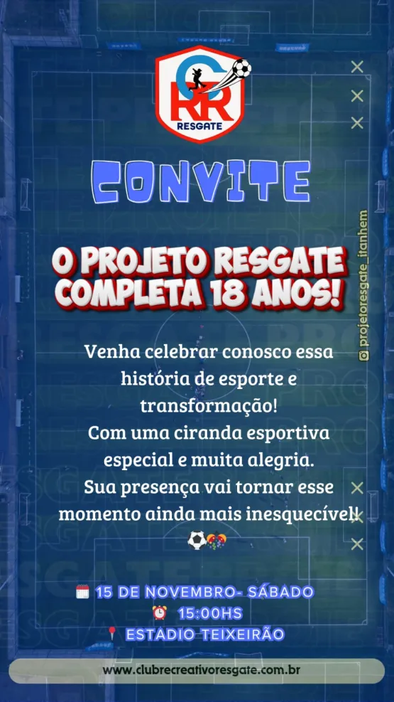 Projeto Resgate Itanhém celebra 18 anos de história com cerimônia e ciranda esportiva