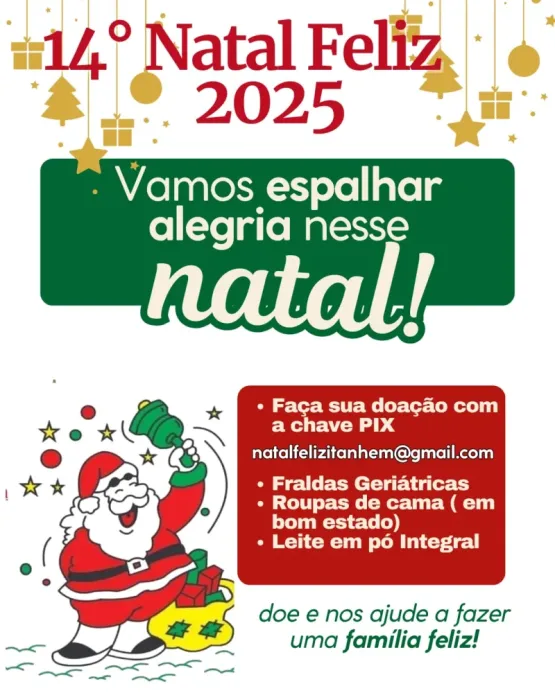 “Natal Feliz” completa 14 anos levando esperança a crianças e idosos em Itanhém