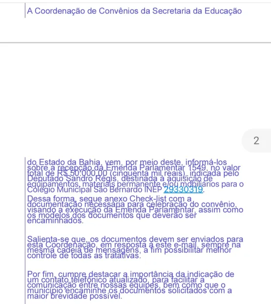RONNY PETERSON CONSEGUE EMENDA DE R$ 50 MIL COM O DEPUTADO SANDRO RÉGIS PARA O COLÉGIO MUNICIPAL SÃO BERNARDO RONNY PETERSON CONSEGUE EMENDA DE R$ 50 MIL COM O DEPUTADO SANDRO RÉGIS PARA O COLÉGIO MUNICIPAL SÃO BERNARDO