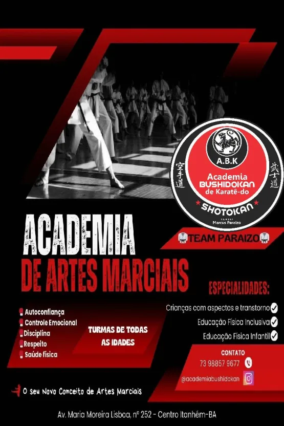 Academia Bushidokan de Karatê-do Irá Inaugurar Novo Espaço Em Itanhém Academia Bushidokan de Karatê-do Irá Inaugurar Novo Espaço Em Itanhém