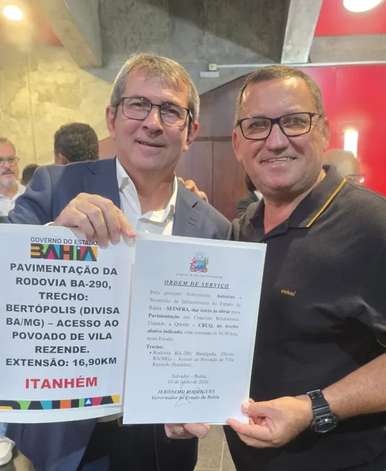 Das Mãos Do Governador Jerônimo Para Itanhém: Ordem De Serviço Da 2ª Etapa Da BA-290 É Assinada Em Salvador Das Mãos Do Governador Jerônimo Para Itanhém: Ordem De Serviço Da 2ª Etapa Da BA-290 É Assinada Em Salvador