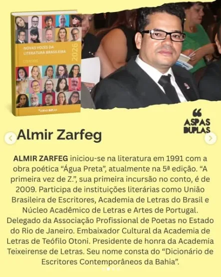 Novas Vozes da Literatura Brasileira 2026: Almir Zarfeg 
