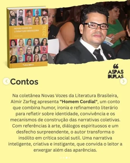 Novas Vozes da Literatura Brasileira 2026: Almir Zarfeg 