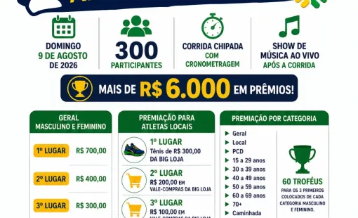 2ª Corrida e Caminhada Amigos do Bem abre inscrições e terá nova data em Itanhém