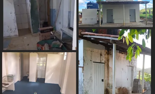A pedido do Presidente da Câmara Paulinho Correia, campo de Vila São José recebe reforma no vestiário e chafariz com água potável