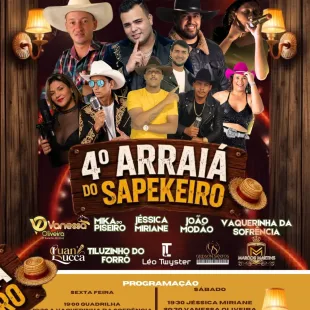 Arraiá do Sapekeiro promete grande festa em Ibirajá nos dias 26 e 27 de junho