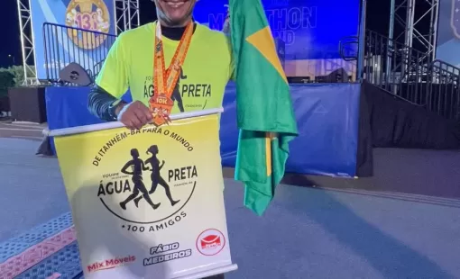 Atleta de Itanhém, Elverson Santos, Brilha nos Estados Unidos com Medalhas em Maratonas