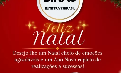 Binas da Elite TransBrasil deseja a todos um Feliz Natal e Próspero Ano Novo 