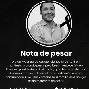 CASI Lamenta O Falecimento De Gildeon Rosa, Ex-Presidente Da Instituição