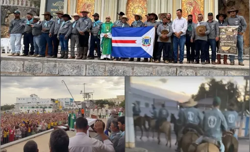 Comitiva de muladeiros Água Preta conclui primeira Romaria e chega a Bom Jesus da Lapa após percorrer 700 quilômetros de fé