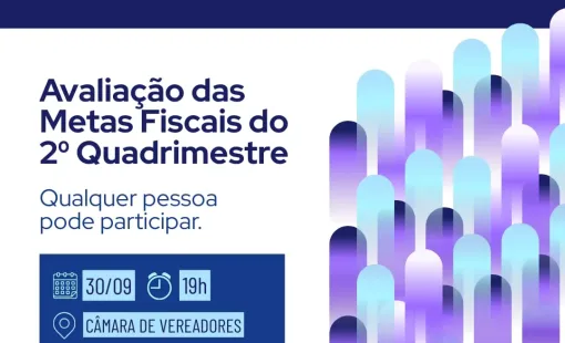Convite – Audiência Pública De Avaliação Das Metas Fiscais Do 2º Quadrimestre