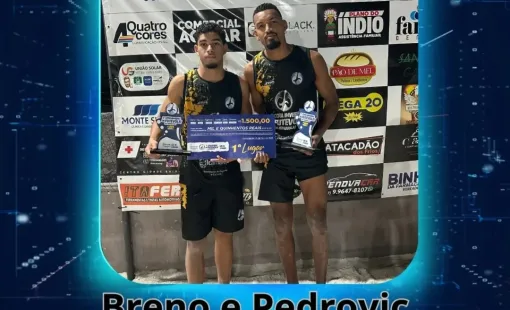 Dupla Breno e Pedrovic conquista título da Série C na 3ª Copa Inverno de Futevôlei em Itamaraju