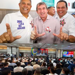 Prefeito Bemtivi representa Itanhém em encontro com Jerônimo que reúne 363 gestores, quase 90% dos prefeitos da Bahia