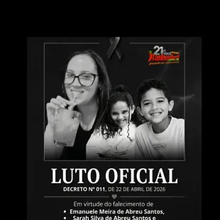 PREFEITO DE ITANHÉM DECRETA LUTO OFICIAL APÓS TRAGÉDIA NA BA-290 QUE VITIMOU MÃE E DOIS FILHOS