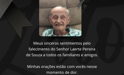 Prefeitura De Itanhém Decreta Luto Oficial De Três Dias Pelo Falecimento De Laerte Pereira De Souza
