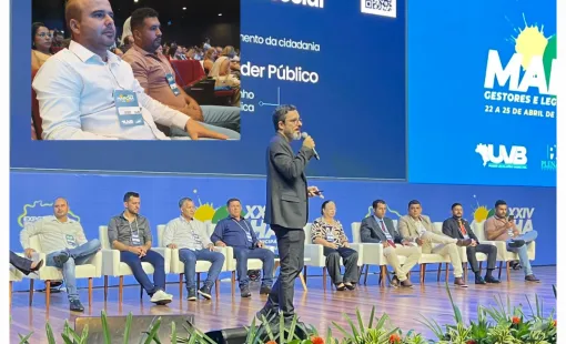 Presidente da Câmara Paulinho Correia, acompanhado do vereador Luizmar, participa da XXIV Marcha dos Gestores e Legislativos Municipais em Brasília