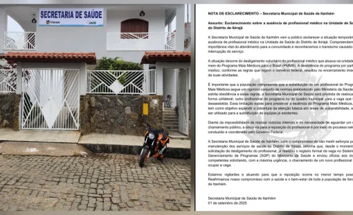 Secretaria De Saúde De Itanhém Emite Nota De Esclarecimento Sobre Ausência De Médico No Distrito De Ibirajá