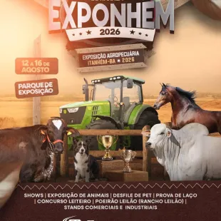 Exposição Agropecuária de Itanhém 2026 -  (Exponhém )Já Tem Data Marcada Em Itanhém