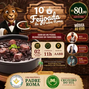 Últimos pratos para a 10ª Feijoada da Padre Roma: tradição, solidariedade e muita festa em Itanhém